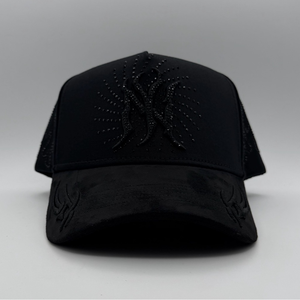 Capsfans hat Black Embellished Men's Cap dandy hats barbas hats new era